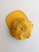 Load image into Gallery viewer, Old Fashioned Standards - 6 Panel Waxed Hat - mustard top view
