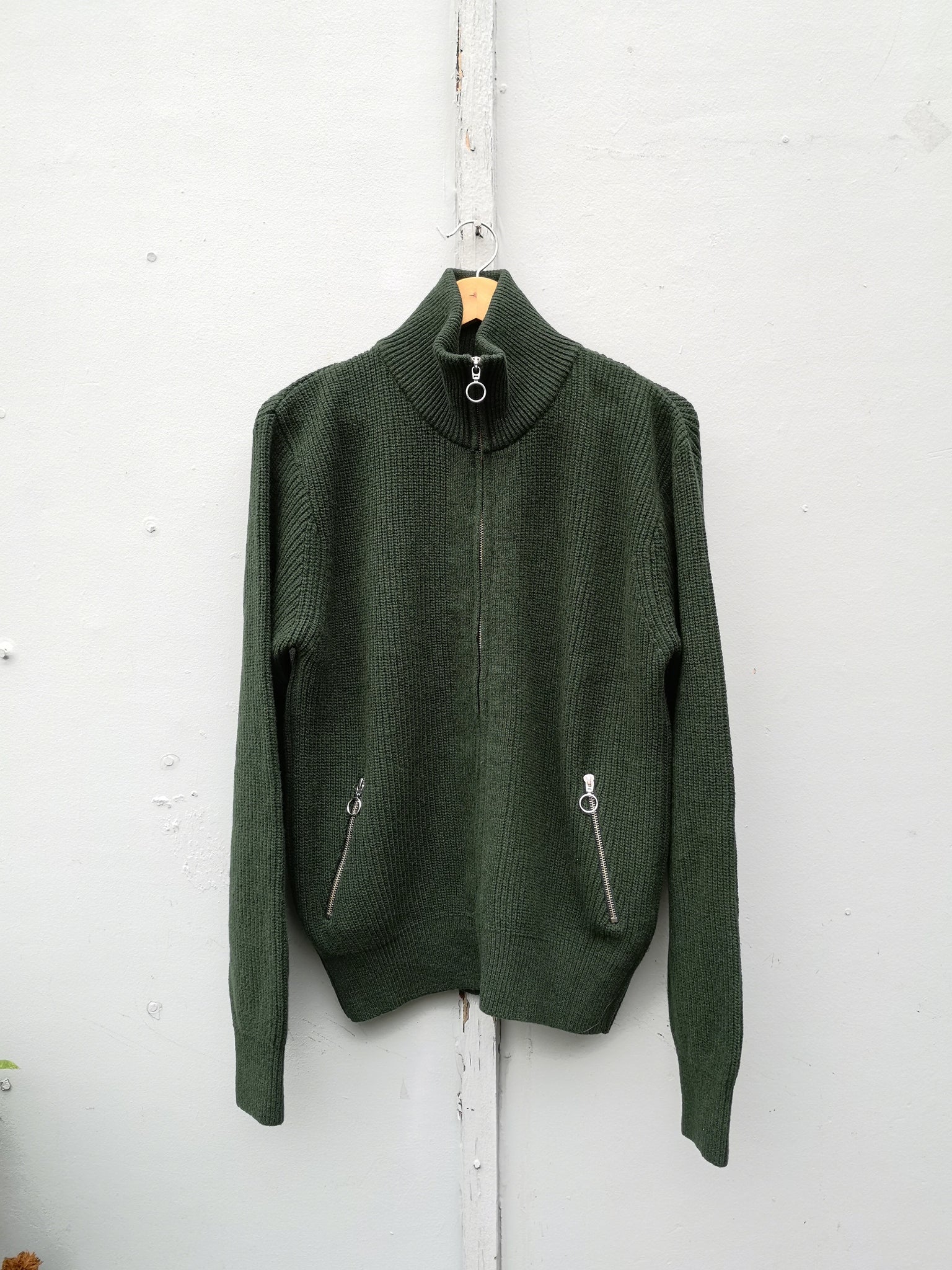 Zip through Cardigan - Highland Green