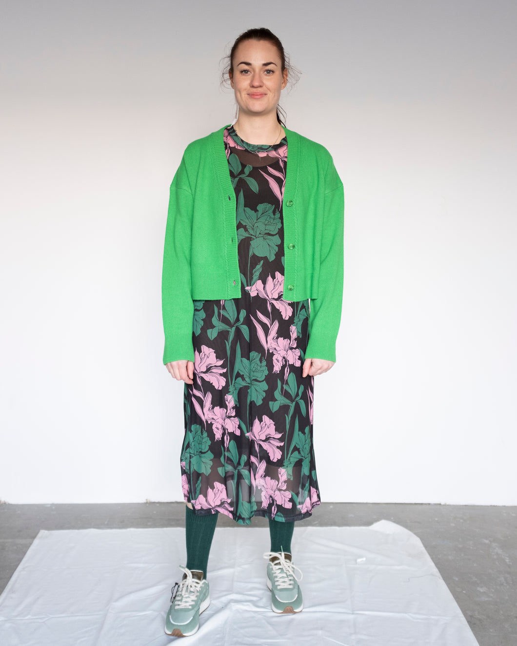 samsoe samsoe - Lilliana Cardigan - Fern Green - front