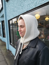 Load image into Gallery viewer, Samsoe Samsoe Rossi Balaclava - Whisper White - side view on model
