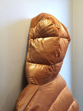 Load image into Gallery viewer, Selfhood Hooded Puffer Jacket - Apricot - side and back of hood detail

