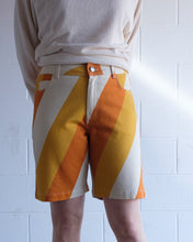 Load image into Gallery viewer, Thinking Mu - Jasmine Shorts - Yellow Slash - front
