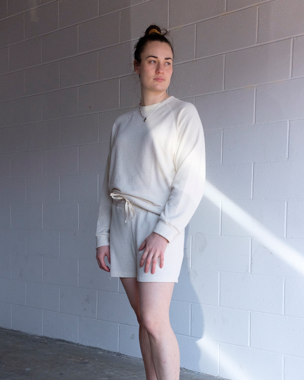 Thinking Mu - Trash Fontana Sweatshirt - Sue Shorts - Ivory - front