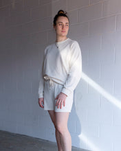Load image into Gallery viewer, Thinking Mu - Trash Fontana Sweatshirt - Sue Shorts - Ivory - front

