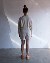 Load image into Gallery viewer, Thinking Mu - Trash Fontana Sweatshirt - Sue Shorts - Ivory - back
