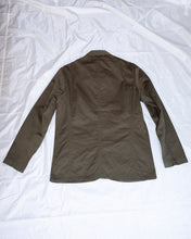 Load image into Gallery viewer, Universal Works Bakers Jacket - Light Olive Twill - flat back
