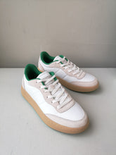 Load image into Gallery viewer, Woden May Sneakers - White/Basil - side view of sneaker
